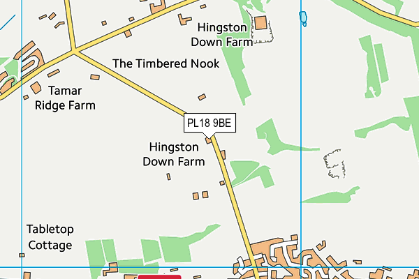 PL18 9BE map - OS VectorMap District (Ordnance Survey)