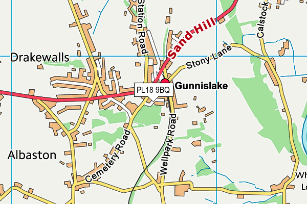 PL18 9BQ map - OS VectorMap District (Ordnance Survey)