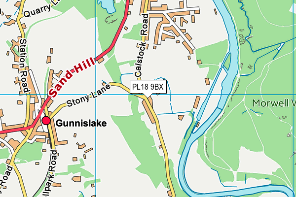 PL18 9BX map - OS VectorMap District (Ordnance Survey)