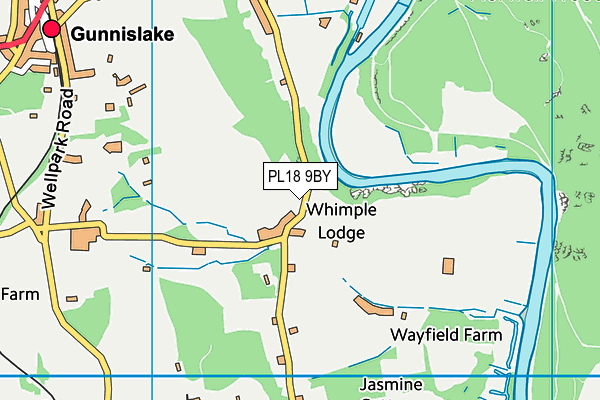 PL18 9BY map - OS VectorMap District (Ordnance Survey)