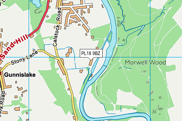 PL18 9BZ map - OS VectorMap District (Ordnance Survey)