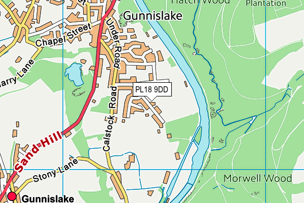 PL18 9DD map - OS VectorMap District (Ordnance Survey)