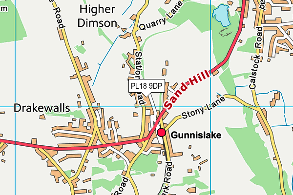 PL18 9DP map - OS VectorMap District (Ordnance Survey)