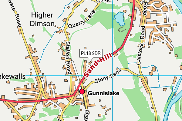 PL18 9DR map - OS VectorMap District (Ordnance Survey)