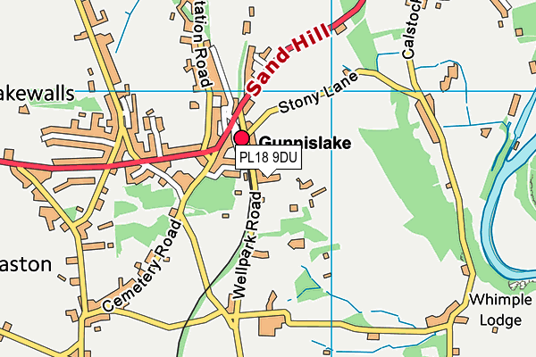 PL18 9DU map - OS VectorMap District (Ordnance Survey)