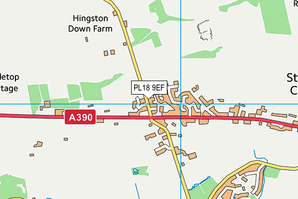 PL18 9EF map - OS VectorMap District (Ordnance Survey)