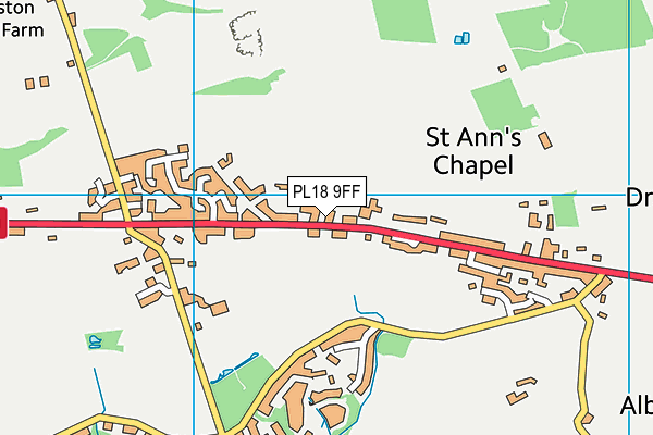 PL18 9FF map - OS VectorMap District (Ordnance Survey)