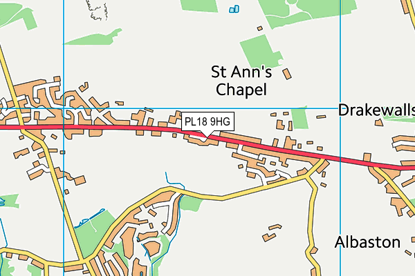 PL18 9HG map - OS VectorMap District (Ordnance Survey)