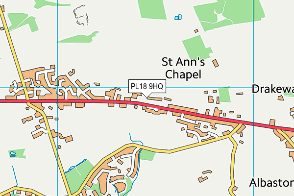 PL18 9HQ map - OS VectorMap District (Ordnance Survey)