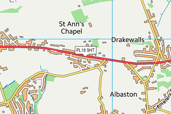 PL18 9HT map - OS VectorMap District (Ordnance Survey)