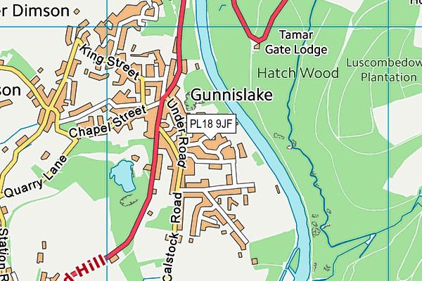 PL18 9JF map - OS VectorMap District (Ordnance Survey)