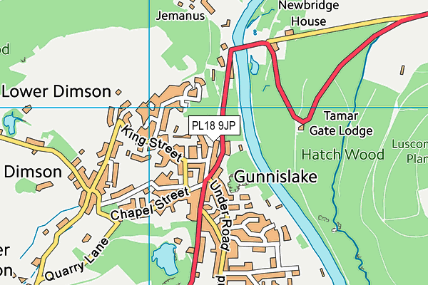 PL18 9JP map - OS VectorMap District (Ordnance Survey)