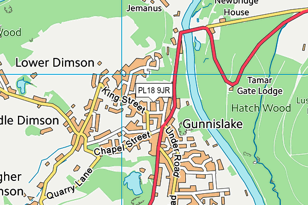 PL18 9JR map - OS VectorMap District (Ordnance Survey)