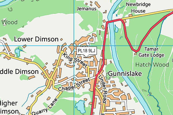 PL18 9LJ map - OS VectorMap District (Ordnance Survey)