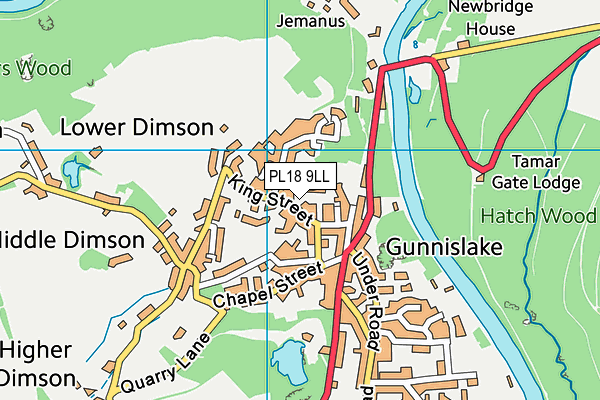 PL18 9LL map - OS VectorMap District (Ordnance Survey)