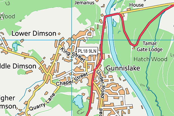 PL18 9LN map - OS VectorMap District (Ordnance Survey)