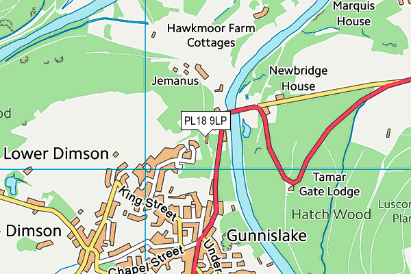 PL18 9LP map - OS VectorMap District (Ordnance Survey)