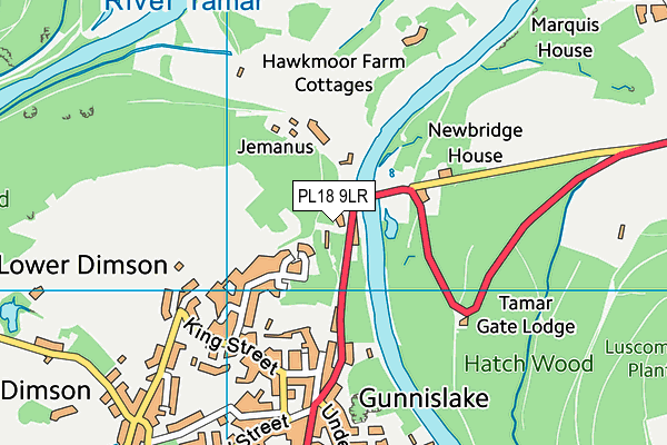 PL18 9LR map - OS VectorMap District (Ordnance Survey)