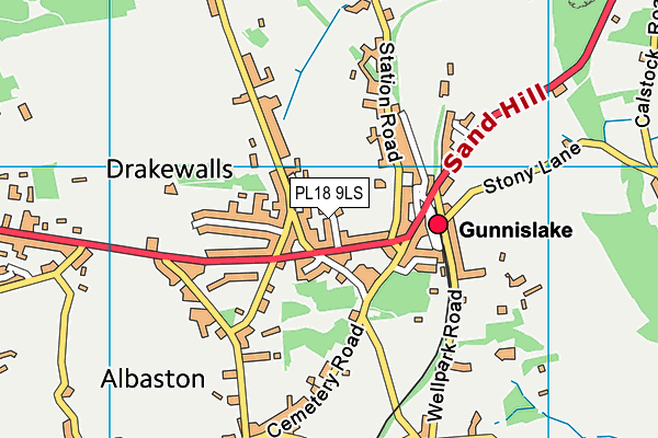 PL18 9LS map - OS VectorMap District (Ordnance Survey)