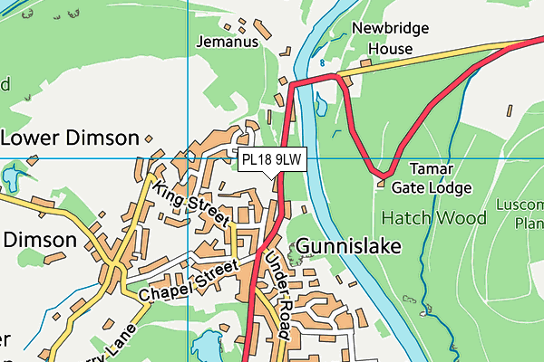 PL18 9LW map - OS VectorMap District (Ordnance Survey)