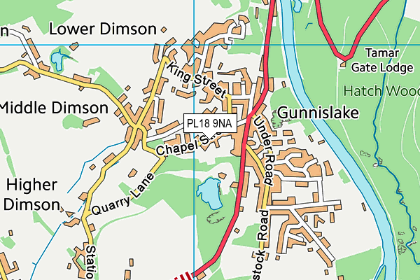 Gunnislake Primary Academy map (PL18 9NA) - OS VectorMap District (Ordnance Survey)