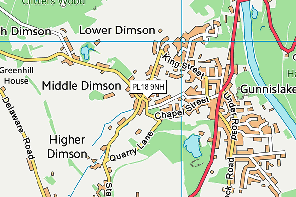 PL18 9NH map - OS VectorMap District (Ordnance Survey)