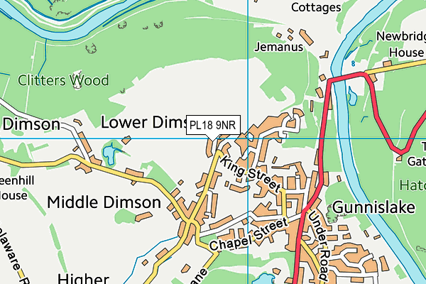 PL18 9NR map - OS VectorMap District (Ordnance Survey)
