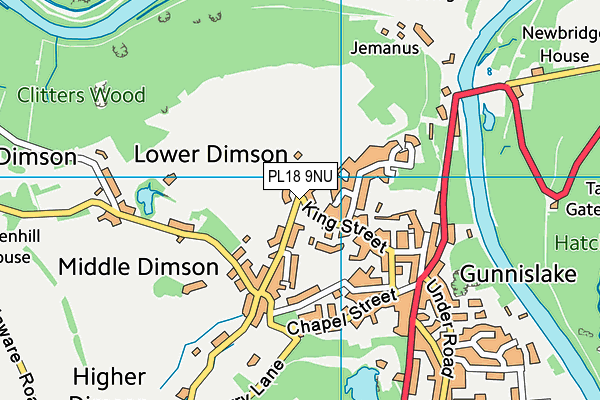 PL18 9NU map - OS VectorMap District (Ordnance Survey)