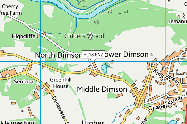 PL18 9NZ map - OS VectorMap District (Ordnance Survey)