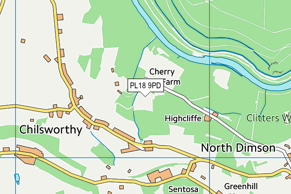 PL18 9PD map - OS VectorMap District (Ordnance Survey)