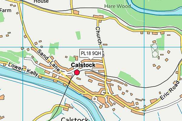 PL18 9QH map - OS VectorMap District (Ordnance Survey)