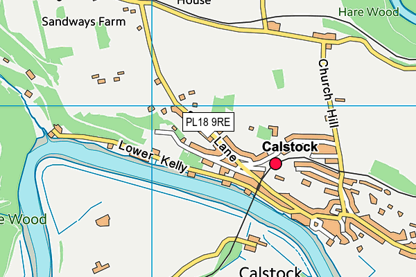 PL18 9RE map - OS VectorMap District (Ordnance Survey)