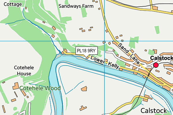 PL18 9RY map - OS VectorMap District (Ordnance Survey)