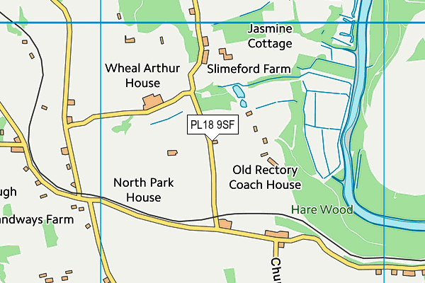 PL18 9SF map - OS VectorMap District (Ordnance Survey)