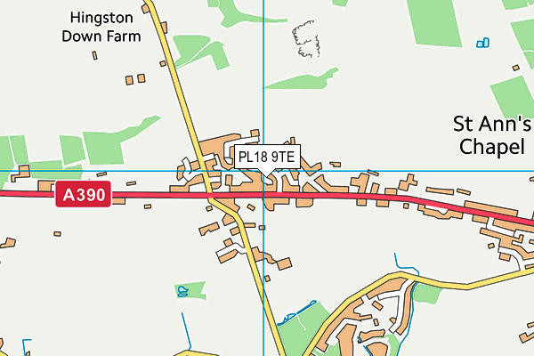 PL18 9TE map - OS VectorMap District (Ordnance Survey)