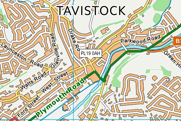 PL19 0AH map - OS VectorMap District (Ordnance Survey)