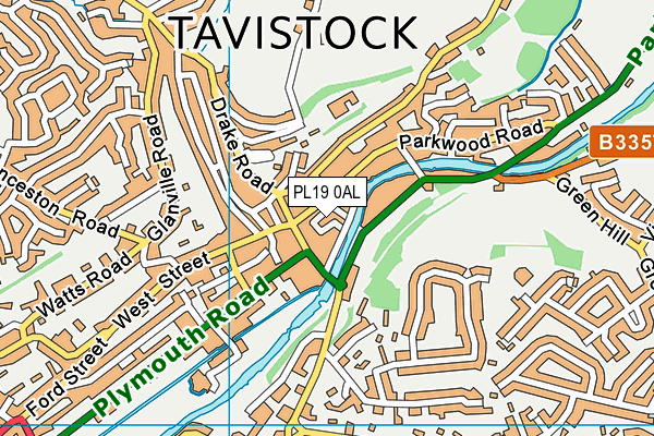 PL19 0AL map - OS VectorMap District (Ordnance Survey)