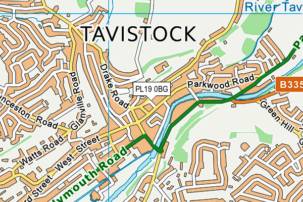 PL19 0BG map - OS VectorMap District (Ordnance Survey)