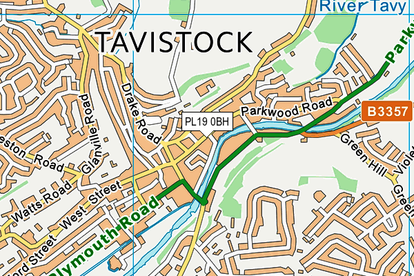 PL19 0BH map - OS VectorMap District (Ordnance Survey)