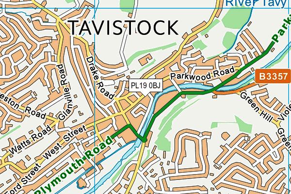 PL19 0BJ map - OS VectorMap District (Ordnance Survey)