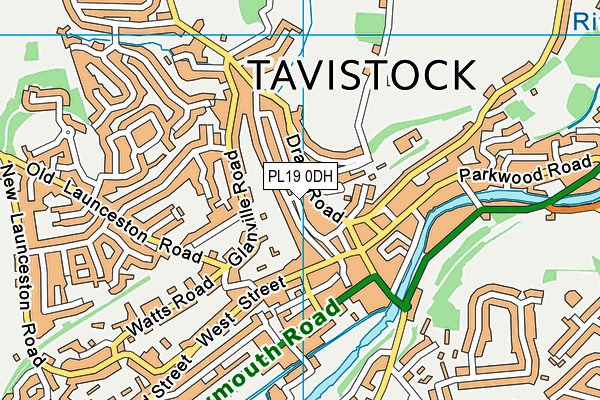 PL19 0DH map - OS VectorMap District (Ordnance Survey)