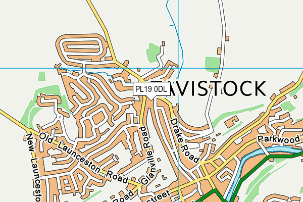 PL19 0DL map - OS VectorMap District (Ordnance Survey)