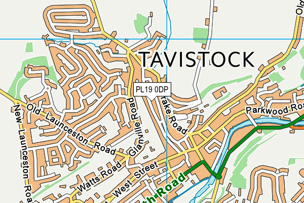 PL19 0DP map - OS VectorMap District (Ordnance Survey)