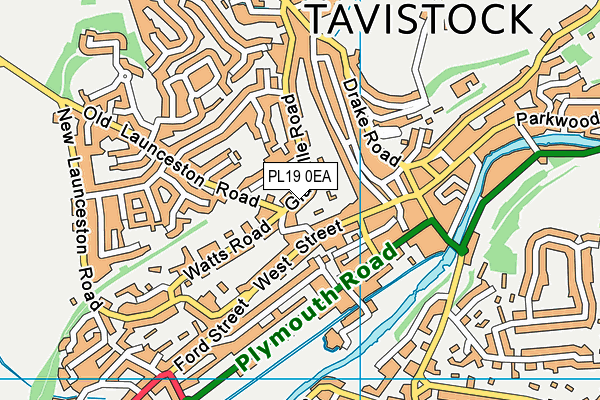 PL19 0EA map - OS VectorMap District (Ordnance Survey)