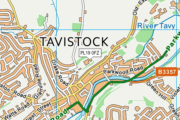 PL19 0FZ map - OS VectorMap District (Ordnance Survey)