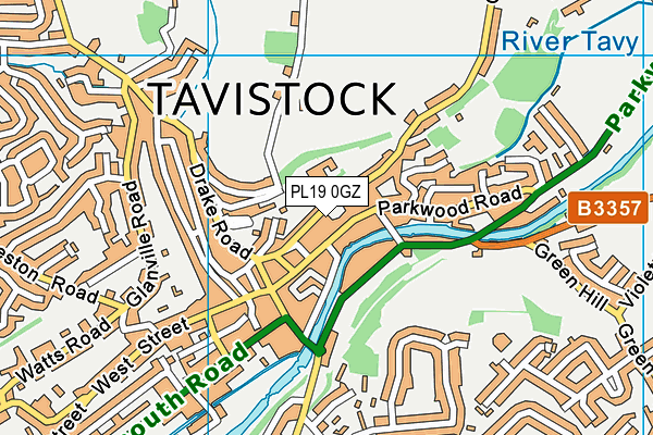 PL19 0GZ map - OS VectorMap District (Ordnance Survey)