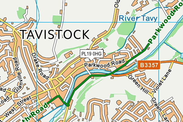 PL19 0HG map - OS VectorMap District (Ordnance Survey)