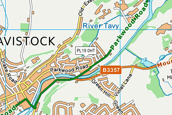 PL19 0HT map - OS VectorMap District (Ordnance Survey)