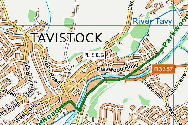 PL19 0JG map - OS VectorMap District (Ordnance Survey)