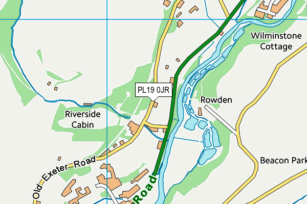 PL19 0JR map - OS VectorMap District (Ordnance Survey)